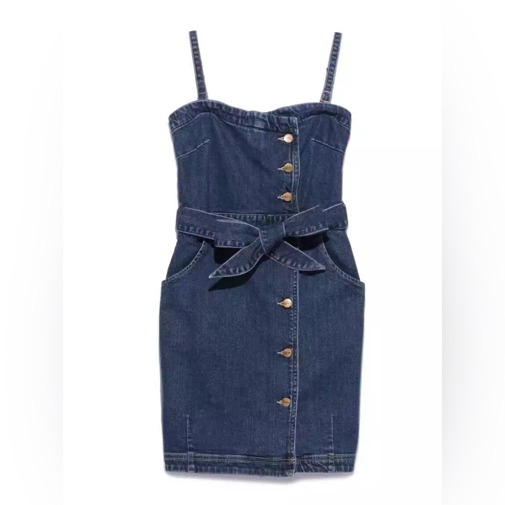 Lily brown denim dress one size